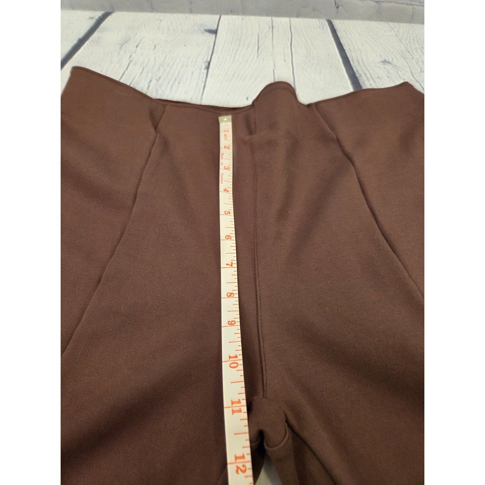 Abercrombie Fitch‎ Brown Wide Leg Structured Pleat Trousers Slit Ankle XL - Picture 9 of 10